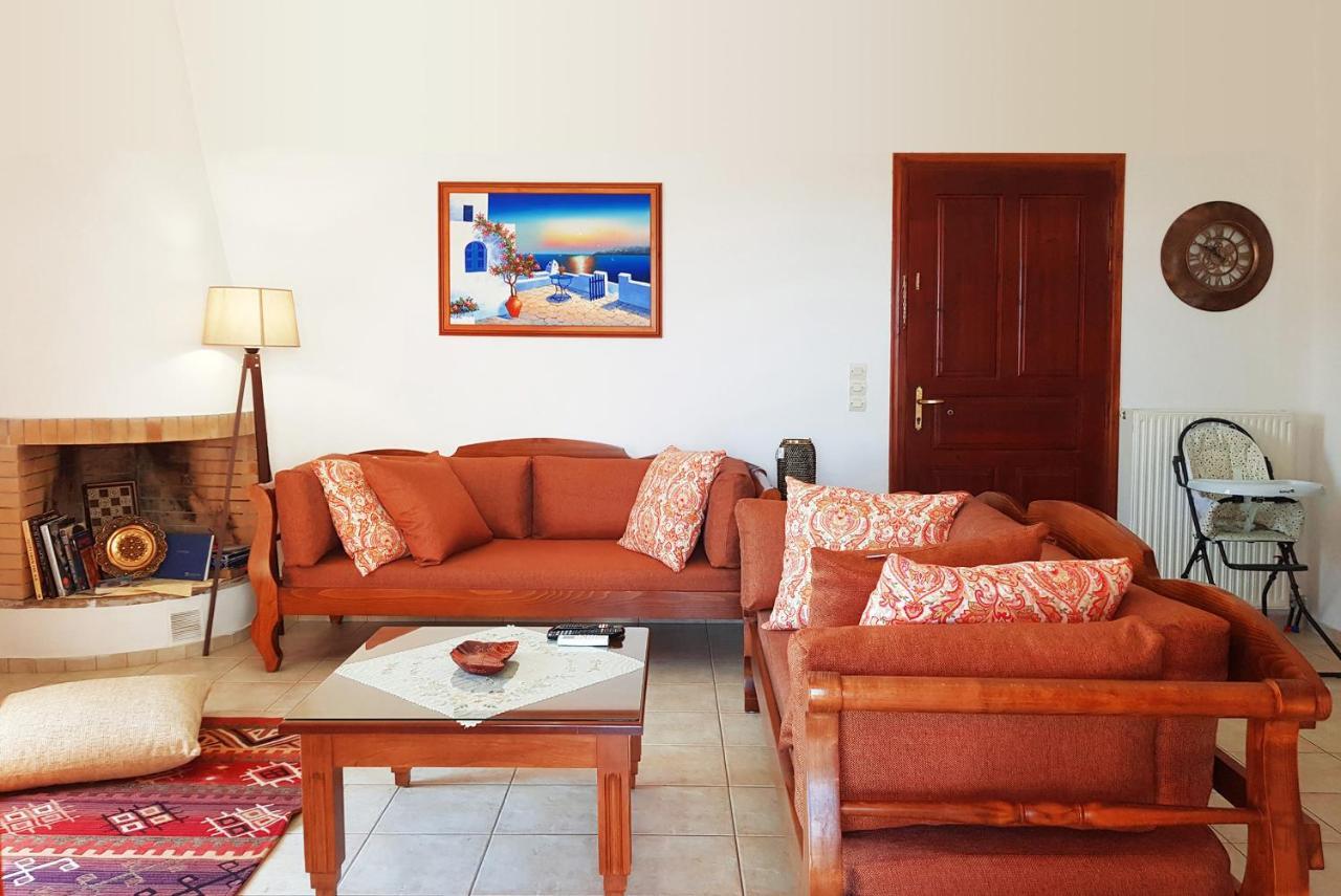Villa Sunset With Stunning Sea View, Kids Area And Hammocks On Roof Terrace Agia Triada 外观 照片