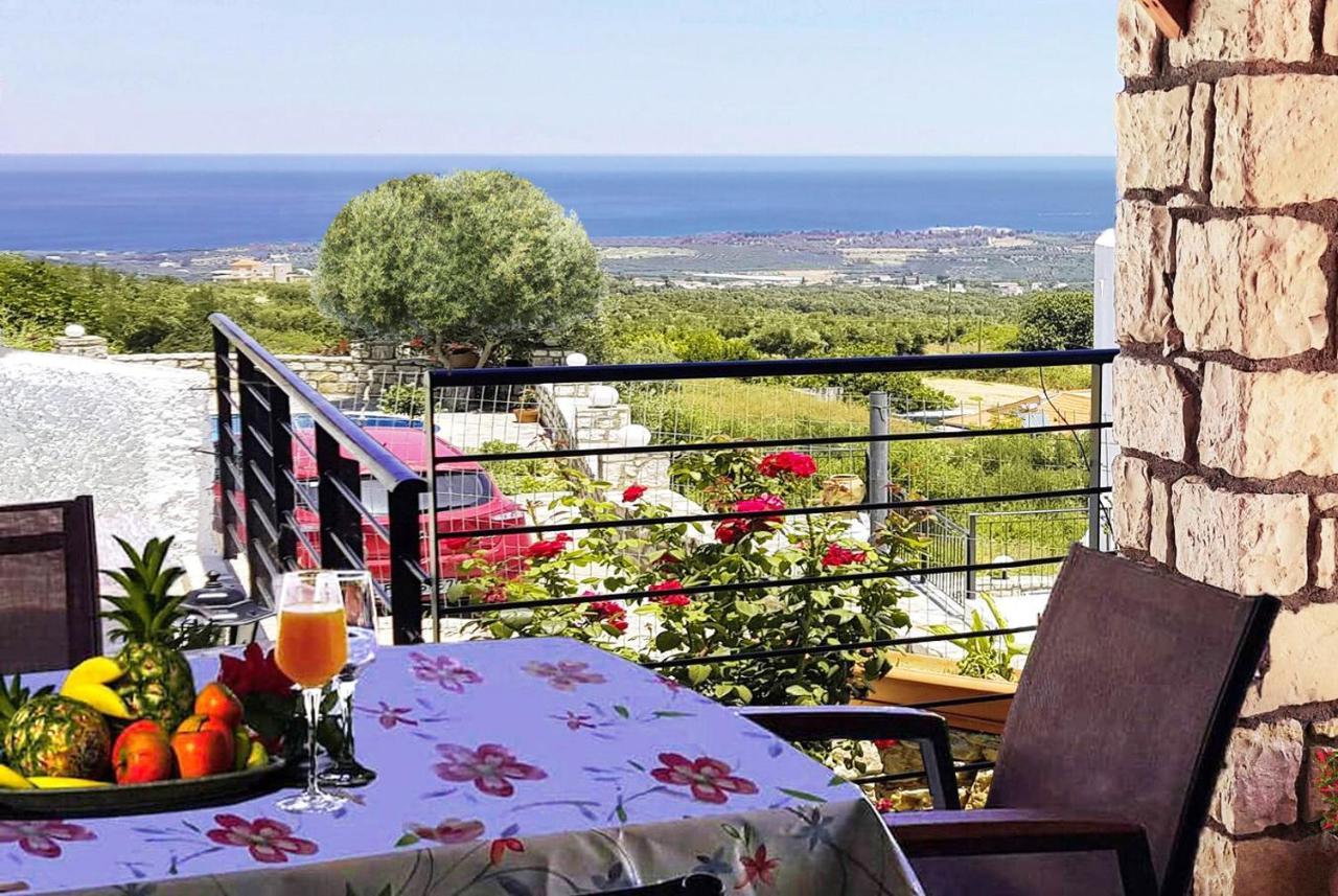 Villa Sunset With Stunning Sea View, Kids Area And Hammocks On Roof Terrace Agia Triada 外观 照片