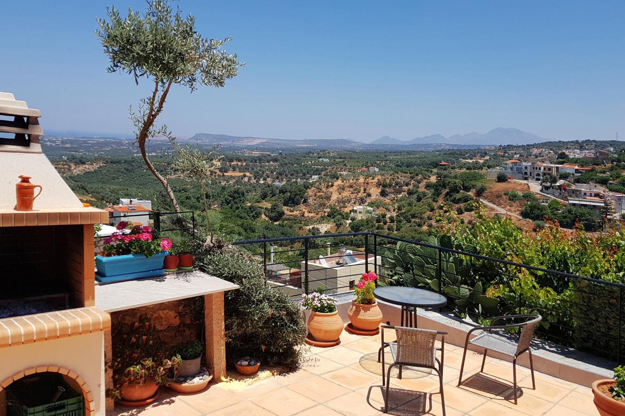 Villa Sunset With Stunning Sea View, Kids Area And Hammocks On Roof Terrace Agia Triada 外观 照片